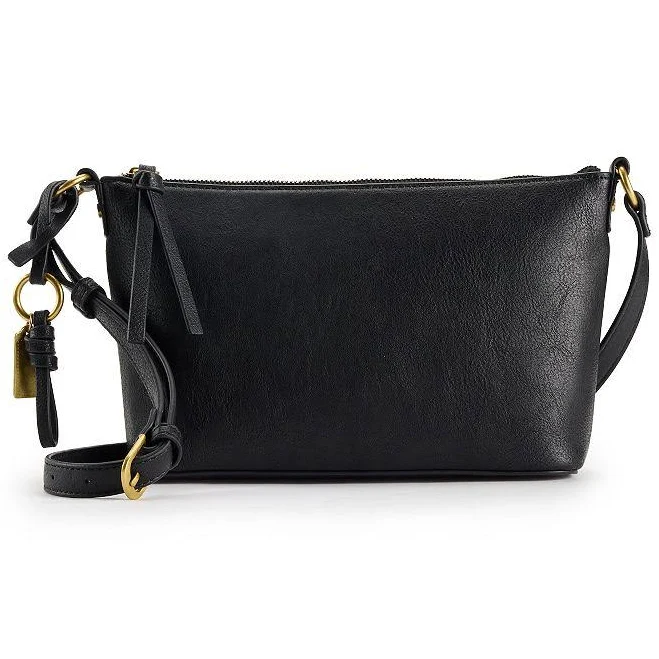 bag Sonoma Goods For Life Carolina Small Top Zip Crossbody Bag, Black Kohl's $20.4