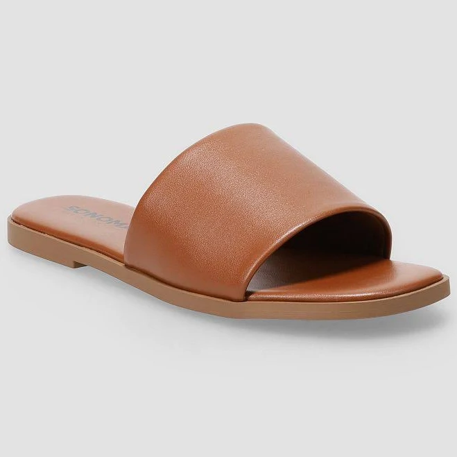 shoes Sonoma Goods For Life Jindi Women's Soft Slide Sandals, Size: 11, Cognac Kohl's $19.99