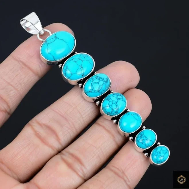 accessory Sterling Silver 925 Turquoise Boho Pendant Etsy - Seller $24.57