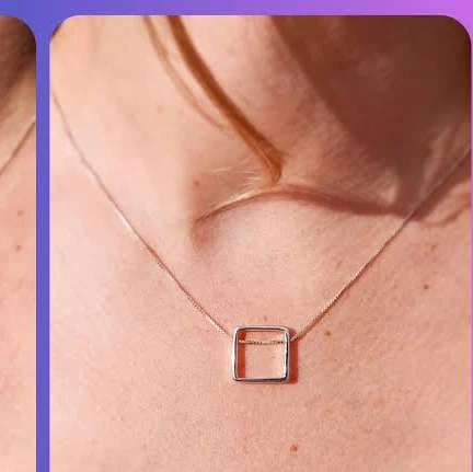 accessory Sterling Silver Geometric Triangle or Square Pendant Necklace Etsy - Seller $22.19