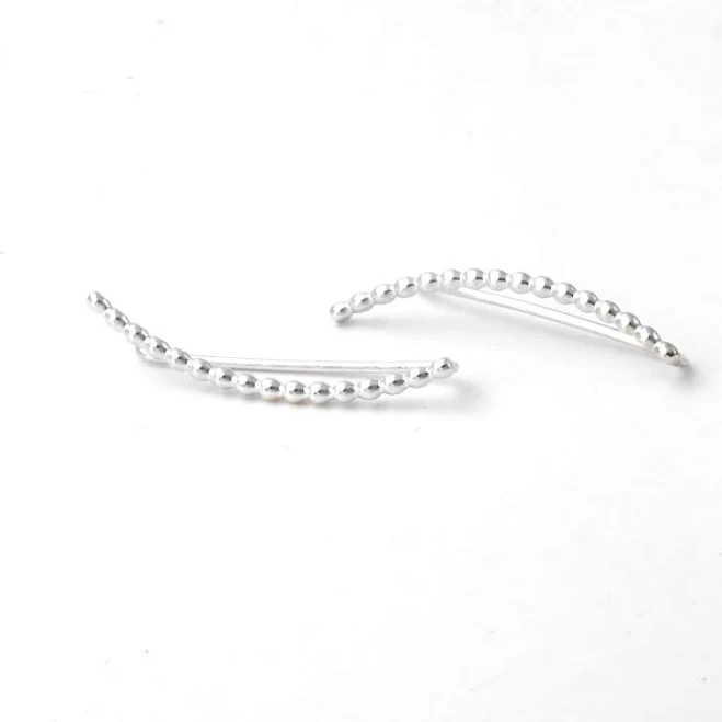 accessory Sterling Silver Minimalist Ear Crawler Studs Etsy - VirginiaWynne $25.14