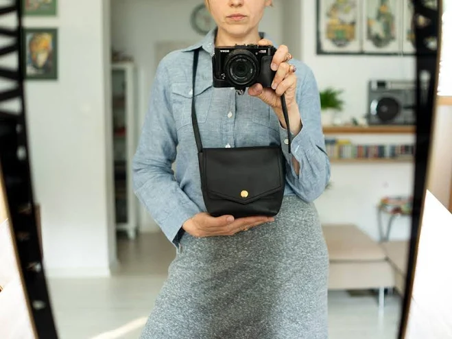 bag Structured Leather Crossbody Bag Etsy - CzystaForma $84.99