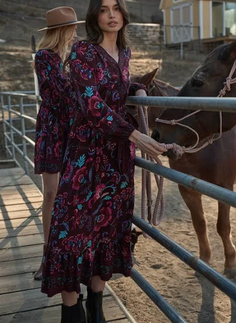 dress Sugarlips Tory Paisley Mindie Wrap Midi Dress Sugarlips $135