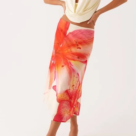 bottoms Summertime Floral Midi Skirt Peppermayo - US $30