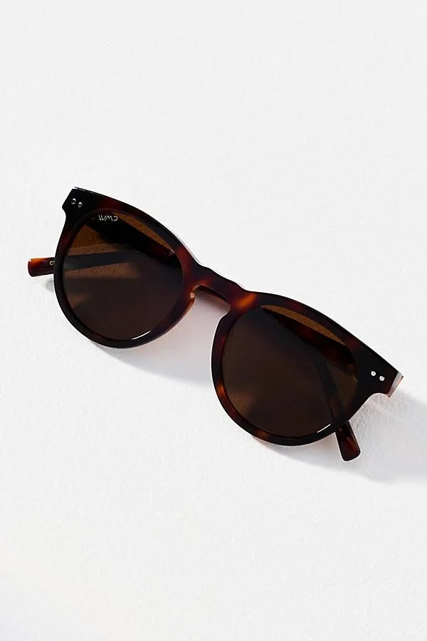 accessory Tate Circle Tortoiseshell Sunglasses by WMP Eyewear in Brown at Anthropologie Anthropologie $49