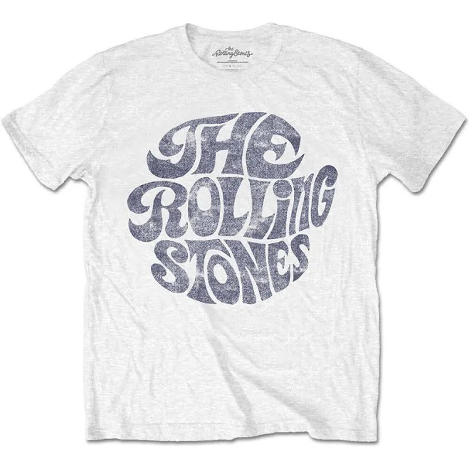 top The Rolling Stones - Vintage 1970's Logo - White T-shirt eBay - grotwear $23.99
