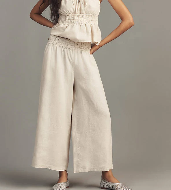 outfit The Somerset Linen Pull-On Pants Anthropologie $118