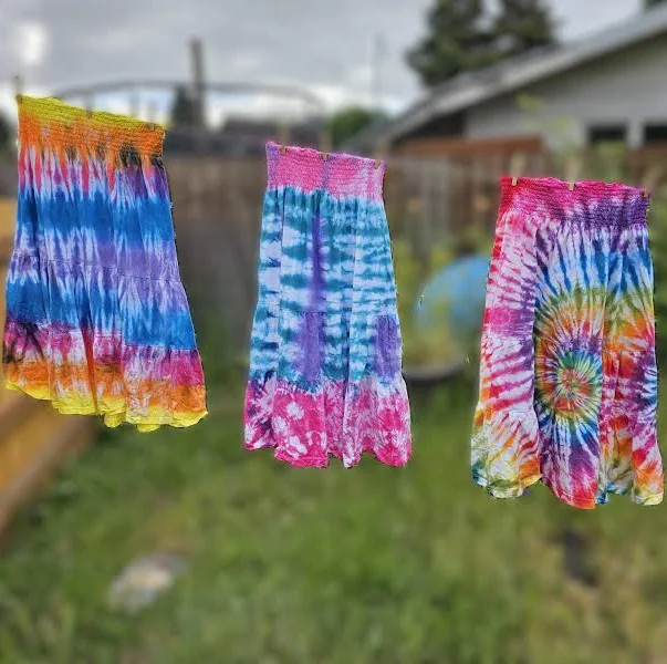 matching set Tie Dye 3 Tiered Skirt Etsy - Seller $50
