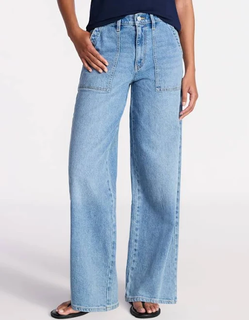 wide leg outfits Time and Tru Women's Wide Leg Utility Trousers Walmart $26.98