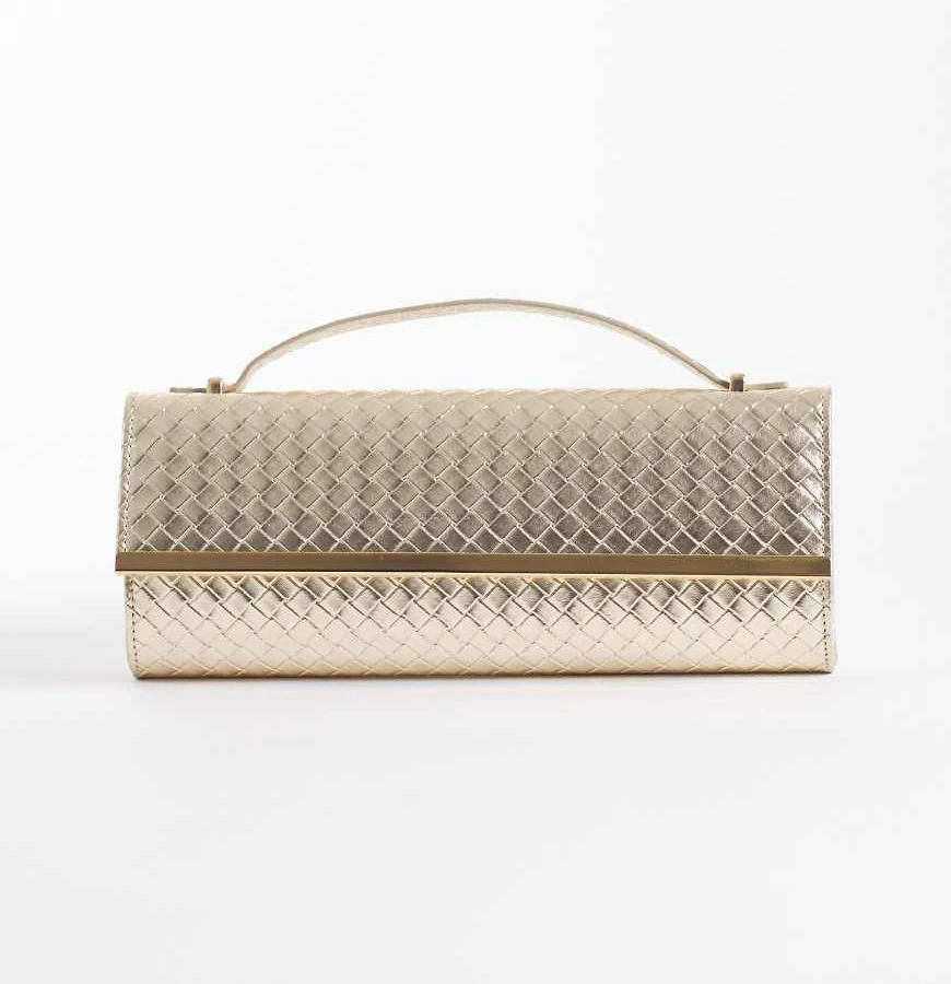 bag True Decadence Woven Elongated Clutch Purse ASOS $42