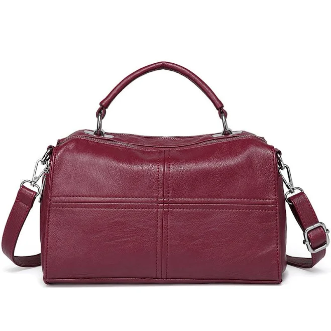 bag Vegan Leather Top Handle Handbag Vaschy $27.89