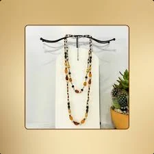 accessory Vintage Earthtone Beaded Necklace | Natural Color Acrylic Beads | Warm Autumn Layered Jewelry Etsy $18.13