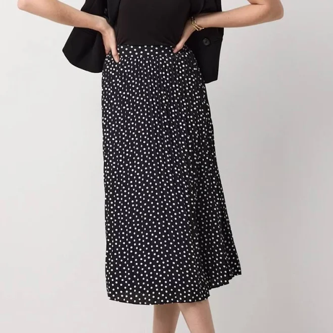 skirt White House Black Market Pleated Crepe Midi Skirt White House Black Market $91