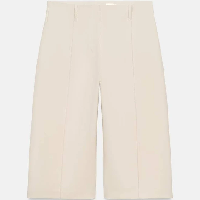 bottom Woman Zara Zw Collection Straight Shorts With Pleats Zara USA $59.9