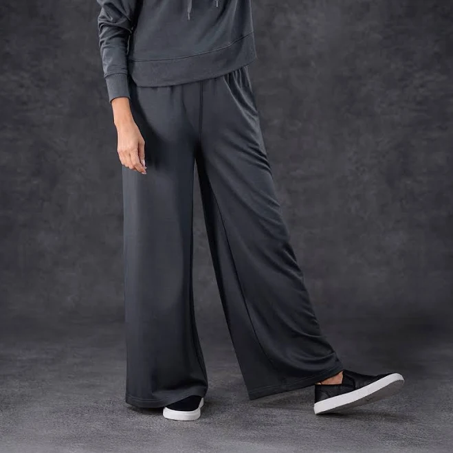 pants Women Wide-Leg Lounge Premium Modal Fleece Blend Luxome $105