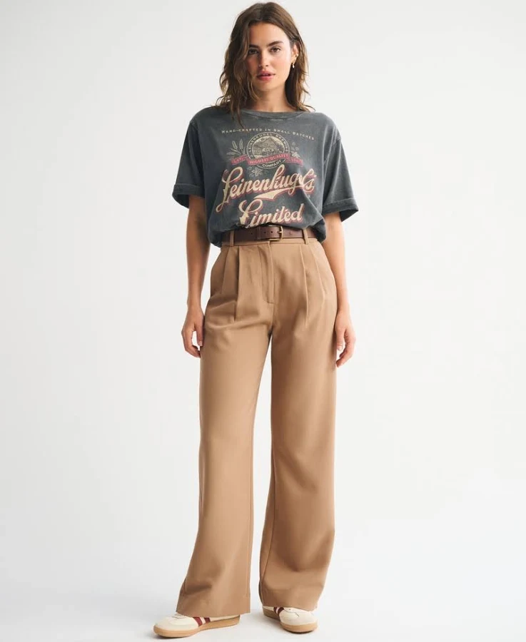 pants Women's Abercrombie & Fitch A&F Sloane Tailored Wide Leg Pant Abercrombie & Fitch $69.99