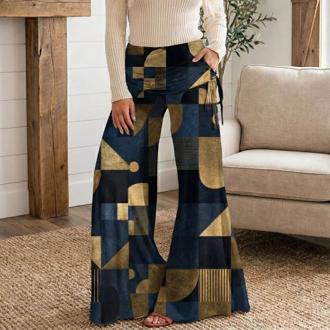 matching set Women's Boho Statement High Waist Foldover Flare Pants Etsy - AdorableDesignsz $46.4