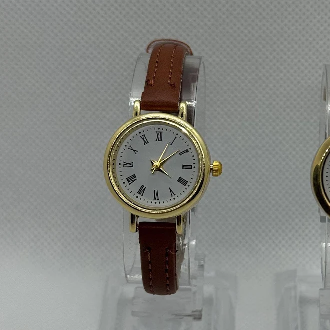 accessory Women's Classic Roman Numeral Dial Watch with Brown Leather Strap Etsy - Seller $36.78
