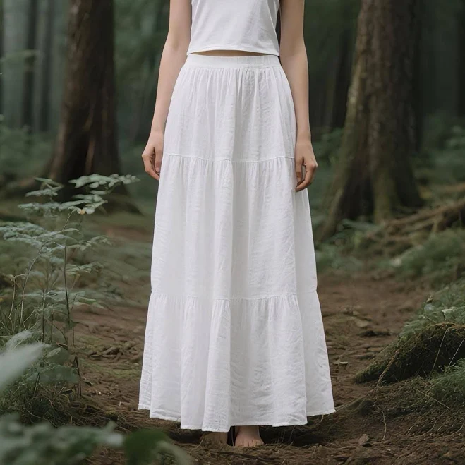 maxi skirt Women's Flowy A-Line Linen Maxi Skirt with Pockets Etsy - Seller $55.9