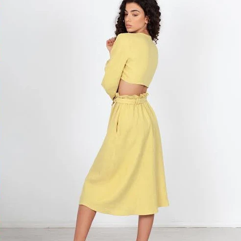 skirt Women's Flowy Linen Midi Skirt Etsy - linocolore $76.5