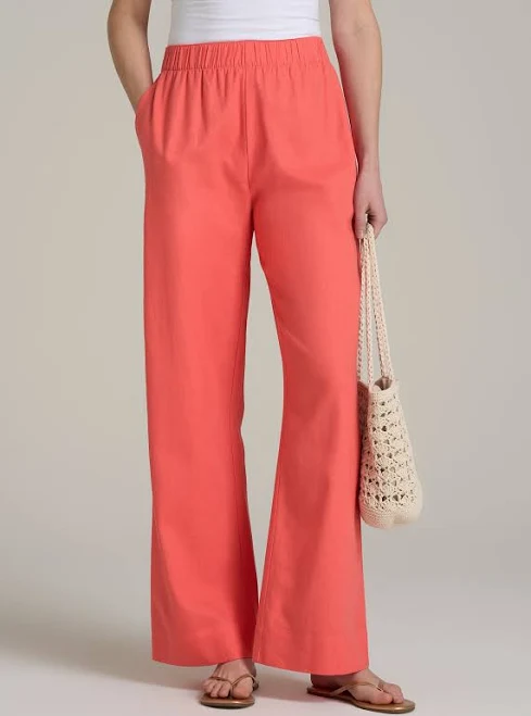wide leg pants Women's Linen Wide Leg Pants American Tall $59