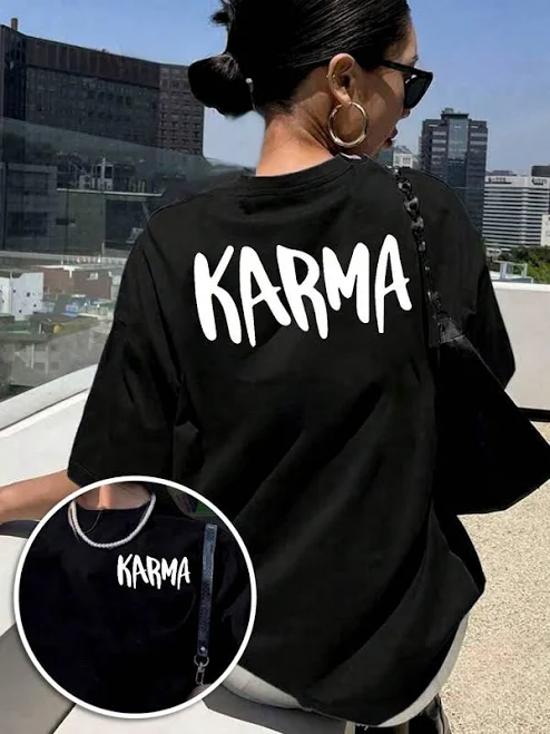 top Women's Oversized Y2k Graphic Print T-Shirt Shein $12.35