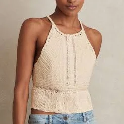 top Womens Reiss Crochet Tie-back Cropped Top Reiss $103