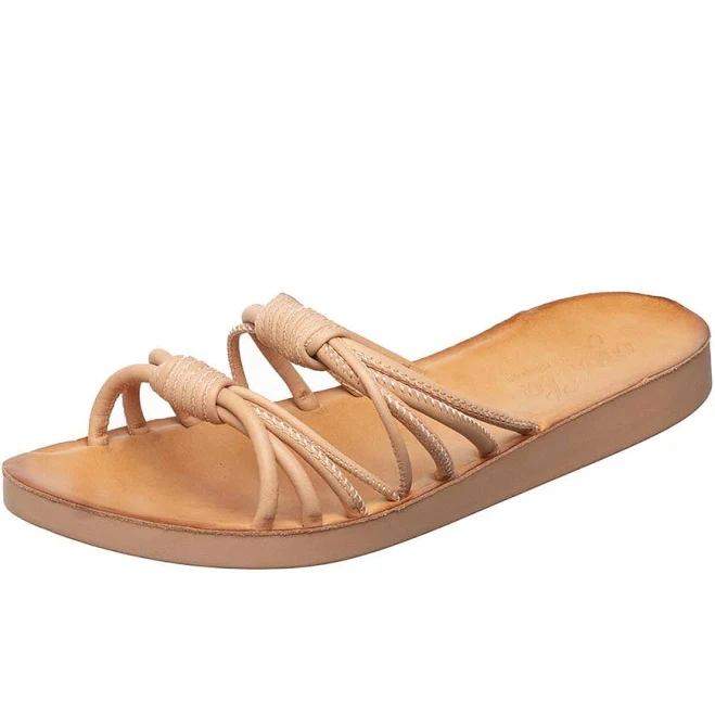 shoes Womens Strappy Leather Slide Sandals Antelope Shoes $79