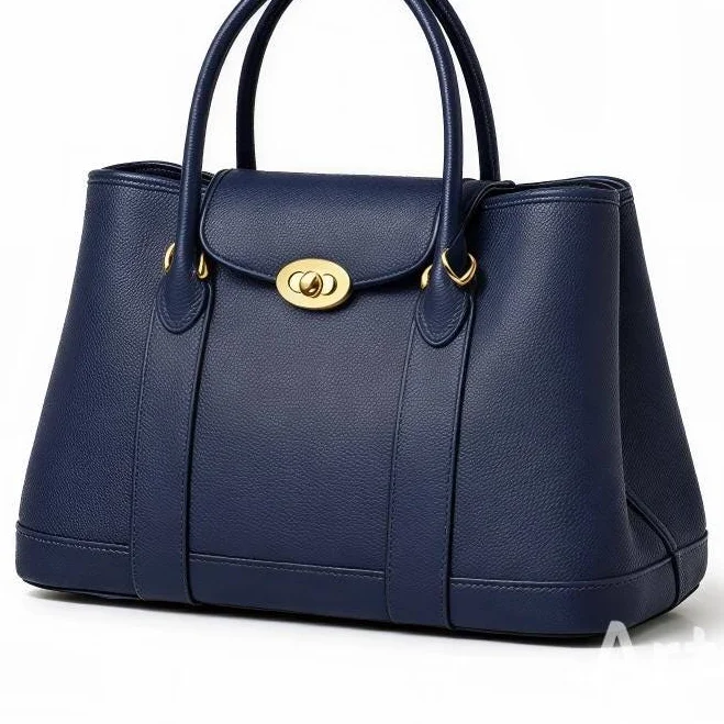 bag Women's Structured Leather Handbag with Gold Hardware Etsy - Seller $36.5