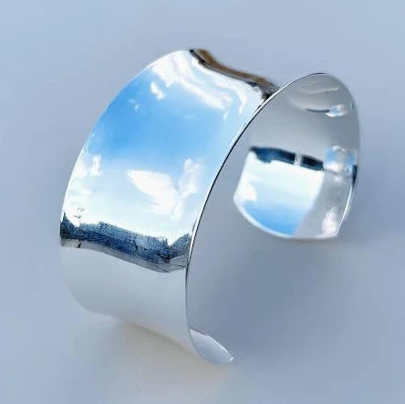 accessory Women's Wide Silver Cuff Bracelet Etsy - Seller $22.29