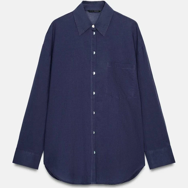 outerwear Zara Oversized Cotton Shirt Zara USA $39.9
