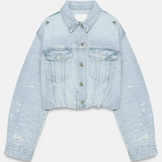 outerwear Zara - Trf Ripped Denim Jacket - Light Blue - Xl - Woman Zara USA $59.9