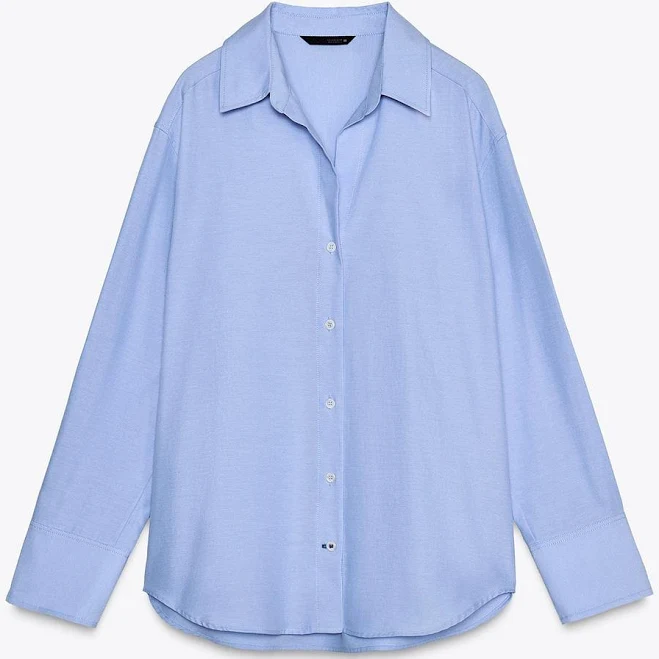 button down shirt Zara Women's Basic Oxford Shirt Zara USA $45.9