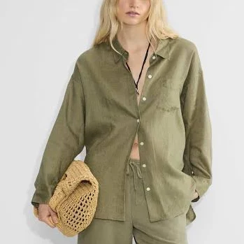 Aritzia Wilfred Women's Reminisce Relaxed Linen Shirt