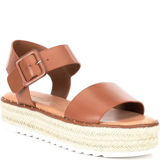 Gianni Bini Women's Keegan Buckle Espadrille Platform Sandals