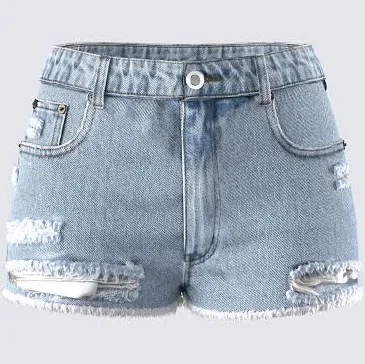 Light Blue Denim Women's Shorts