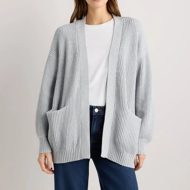 Quince Women's Oversized Organic Cotton Cardigan Sweater