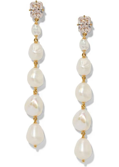 Nadri Women's Madrid Cultured Pearl Linear Drop Earrings