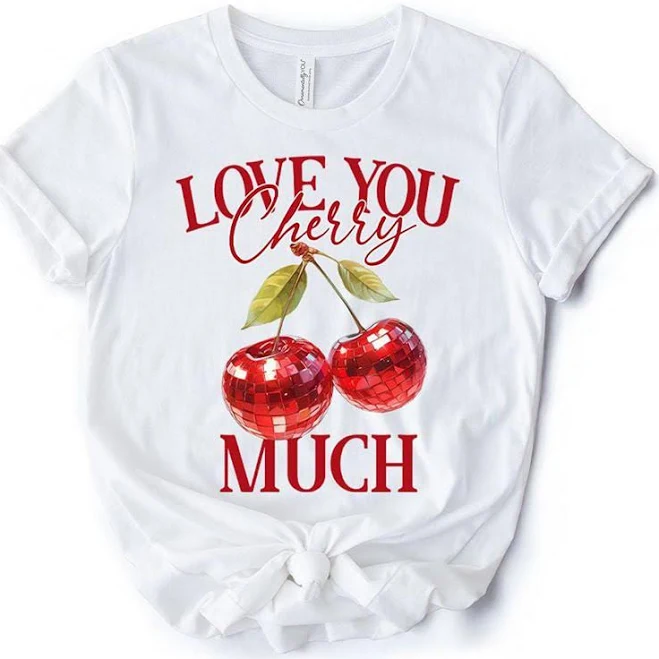 Love You Cherry Much Retro Disco Tee