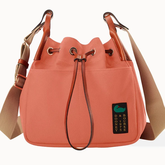 Dooney & Bourke Women's Canvas Drawstring 25 Shoulder Bag