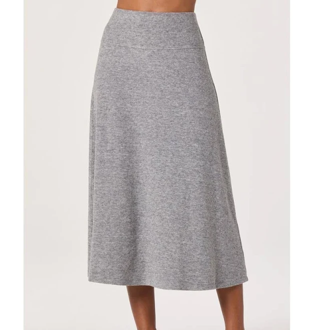 Astr The Label Women's Knit A-Line Midi Skirt