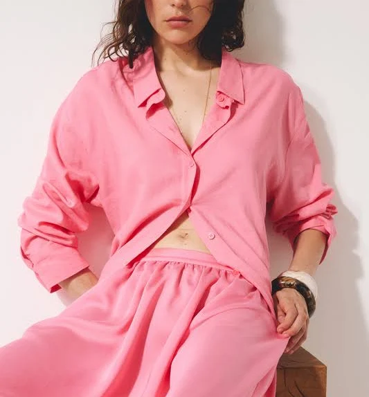 H&M Ladies Linen-Blend Shirt