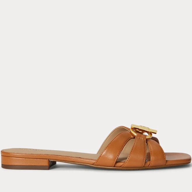 Ralph Lauren Women's Blaike Nappa Leather Slide Sandals