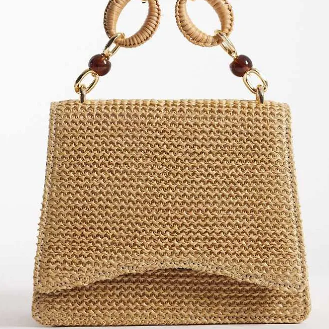 ASOS Straw Crossbody Bag with Resin Top Handle