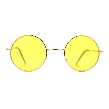 Iconic Hippie Round Circle Metal Sunglasses