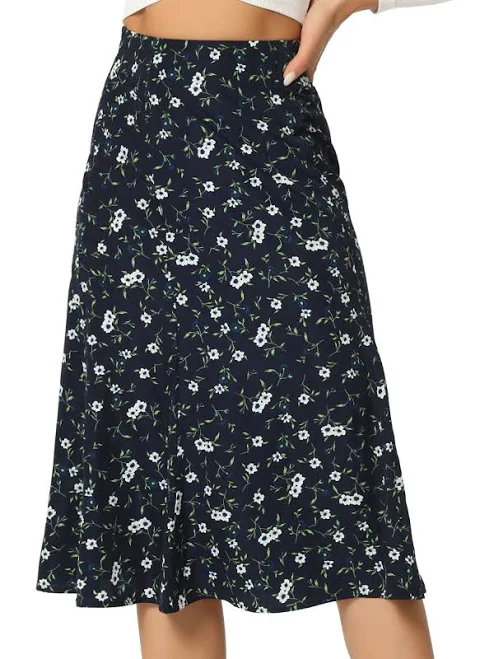 Daring Diva Women's Floral Print A-Line Skirt