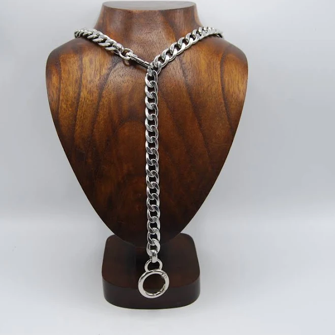 Stainless Steel Biker Curb Chain Necklace