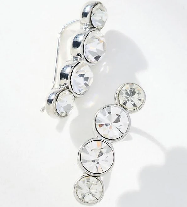 Anthropologie Sparkling Crystal Drop Earrings