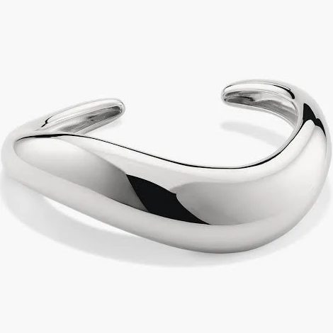 Mejuri Sterling Silver Dôme Figure Cuff Bracelet