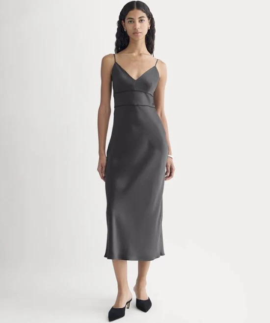 Everlane Bias Cut Silk Charmeuse Slip Dress